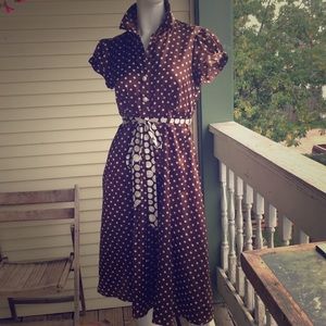 Vintage Look Polkadot Dress